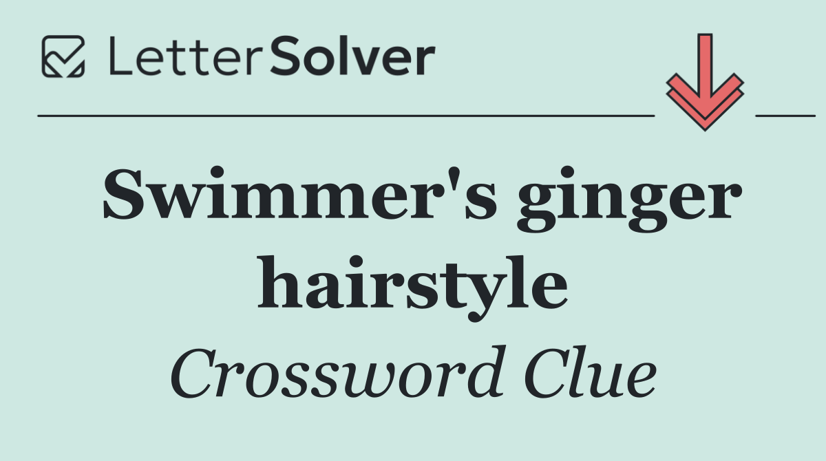 Swimmer's ginger hairstyle