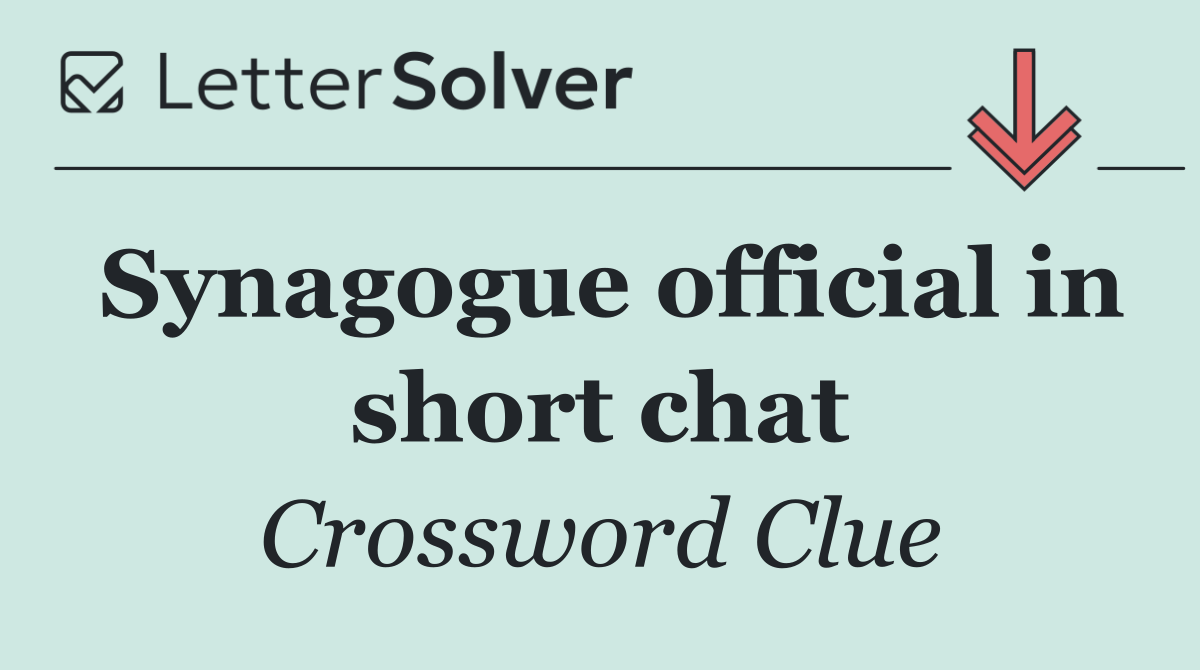 Synagogue official in short chat