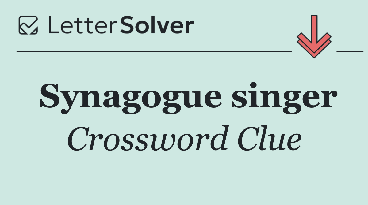 Synagogue singer