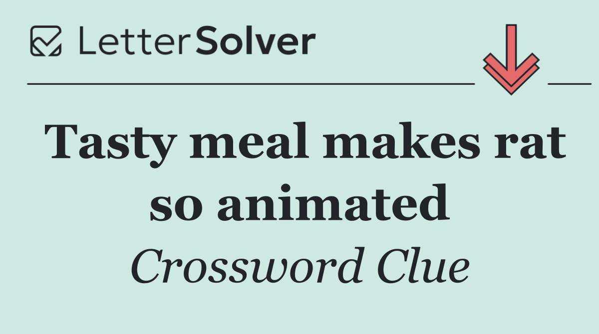 Tasty meal makes rat so animated