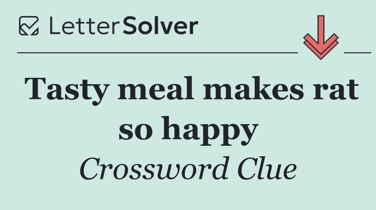 Tasty meal makes rat so happy