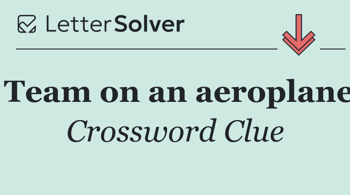 Team on an aeroplane