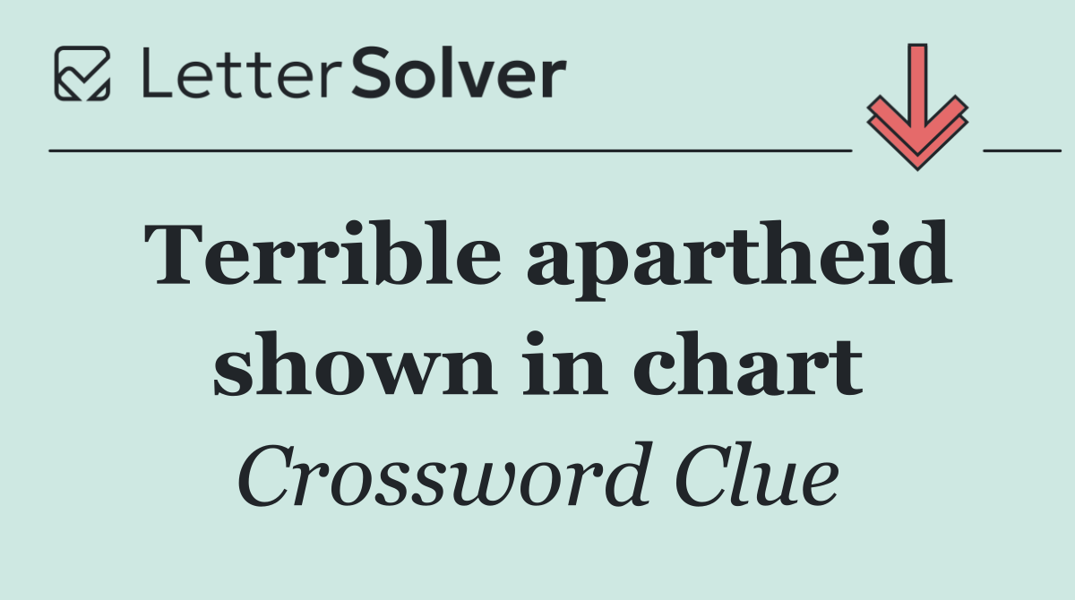 Terrible apartheid shown in chart