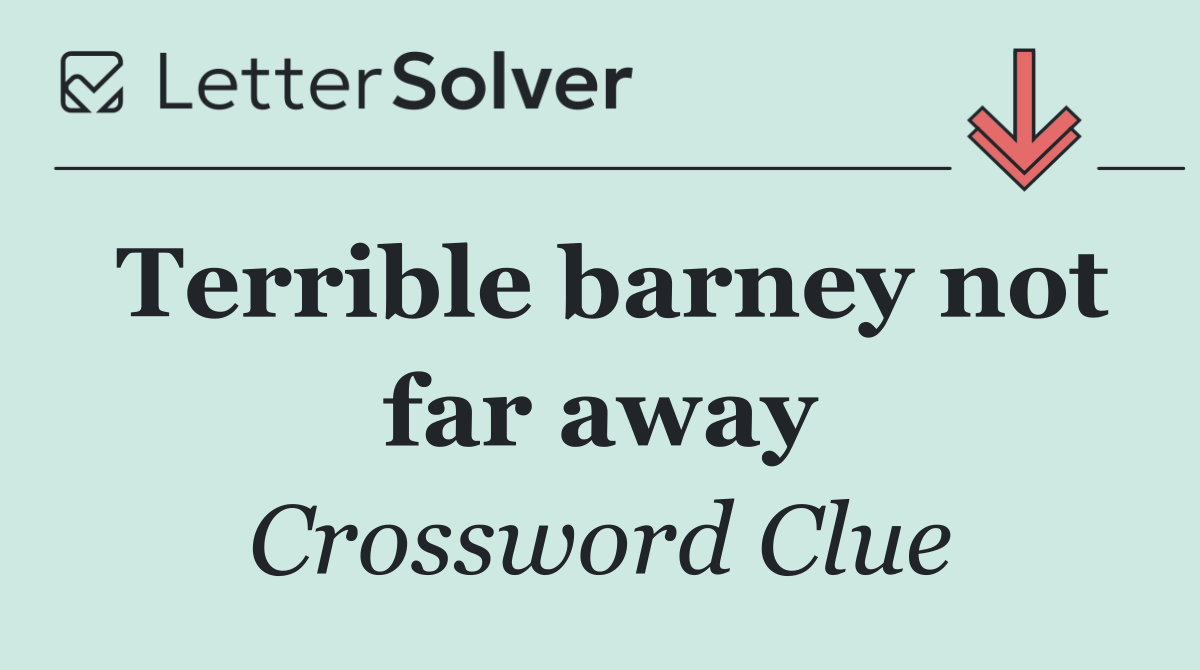 Terrible barney not far away