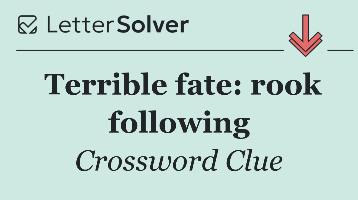Terrible fate: rook following