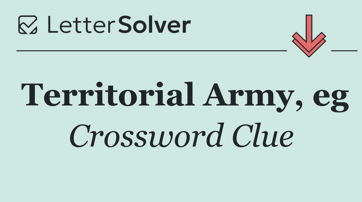 Territorial Army, eg