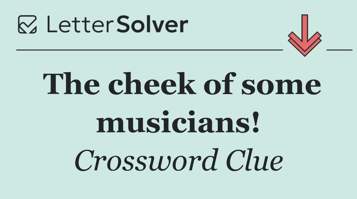 The cheek of some musicians!