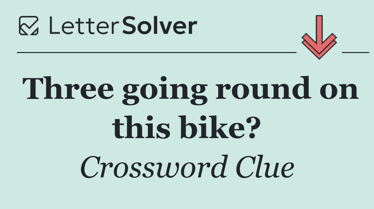 Three going round on this bike?