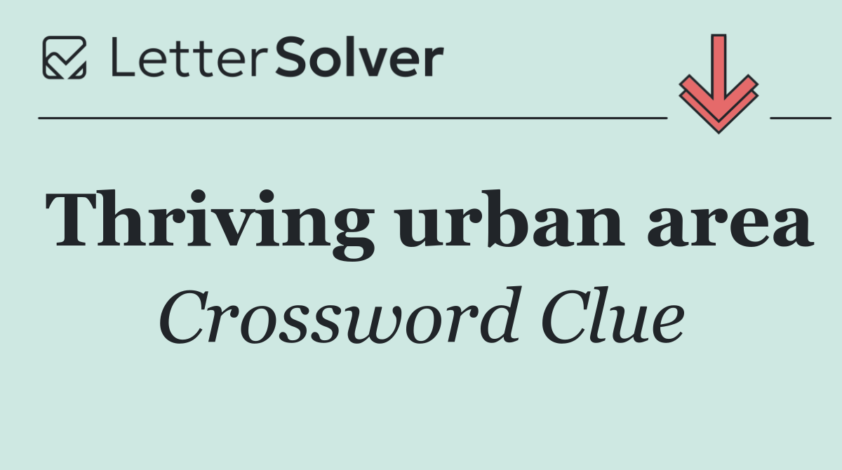 Thriving urban area