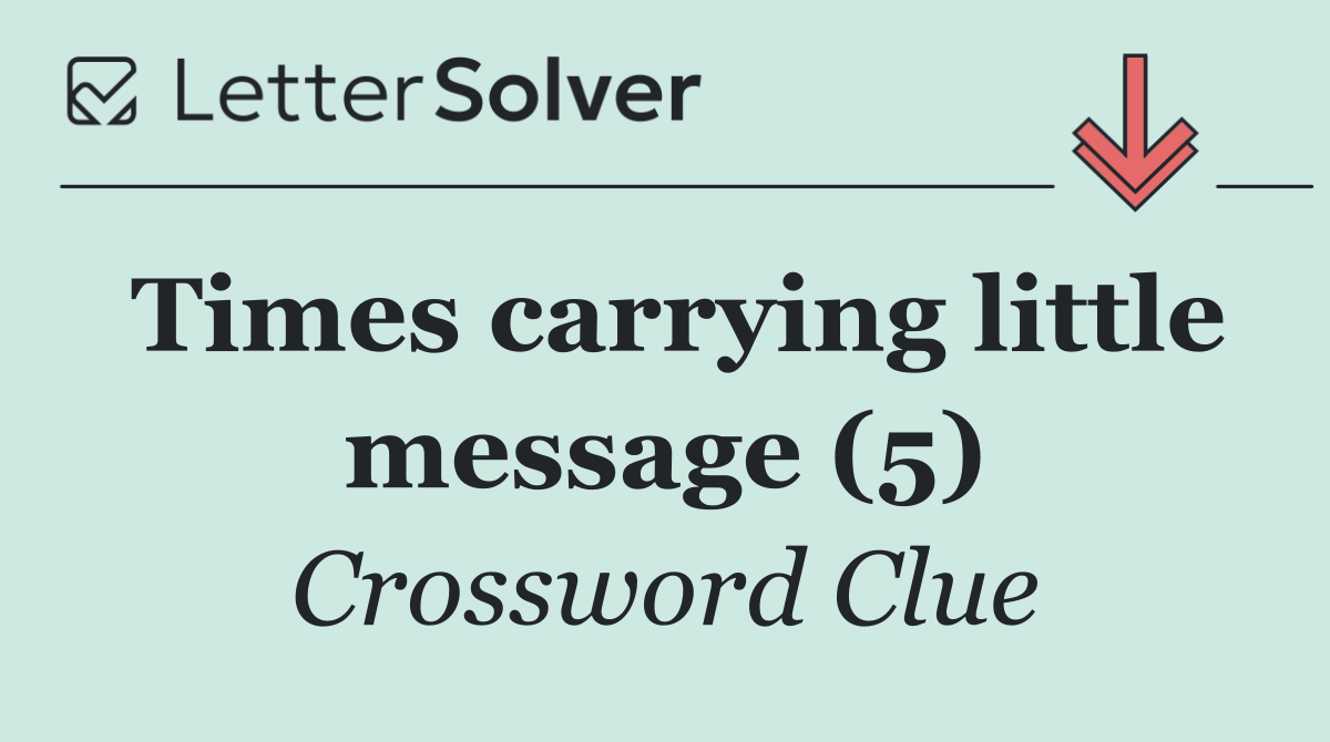 Times carrying little message (5)