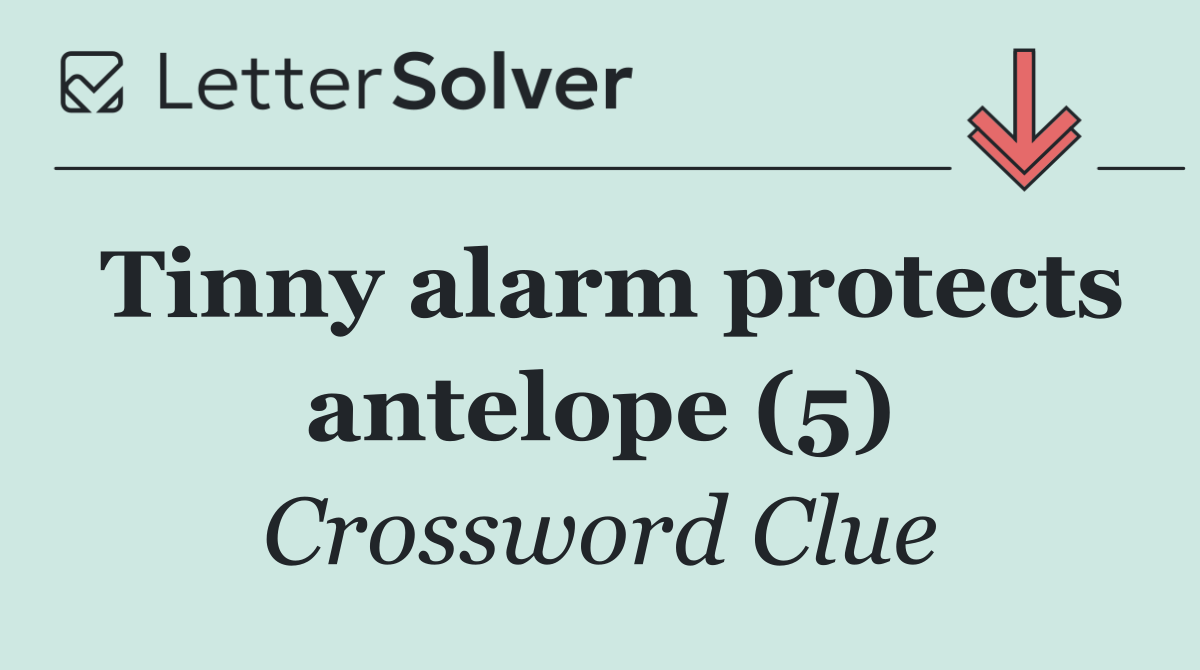 Tinny alarm protects antelope (5)