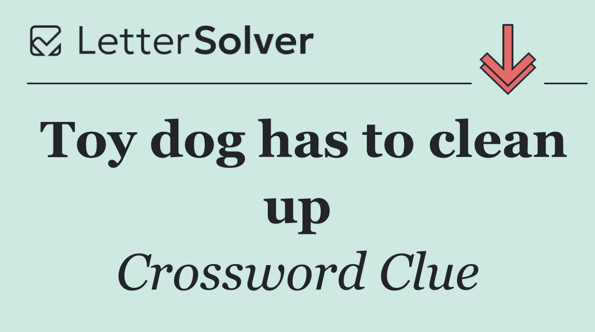 Toy dog has to clean up