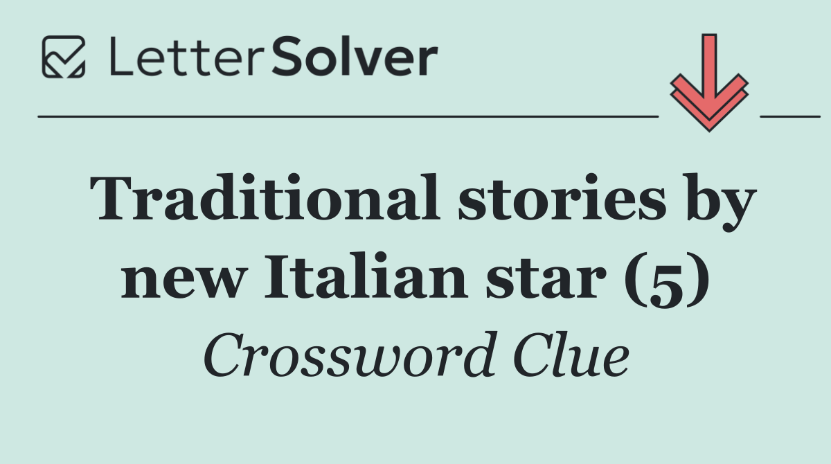 Traditional stories by new Italian star (5)