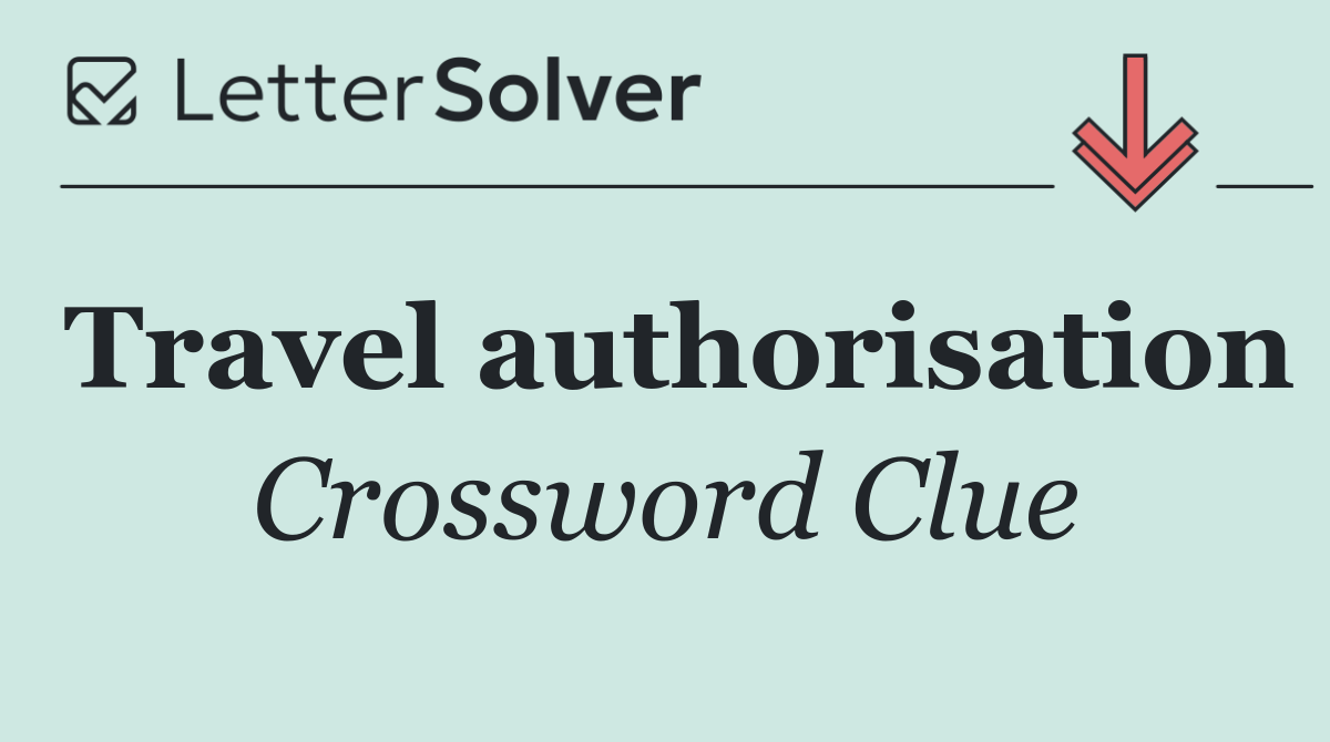 Travel authorisation