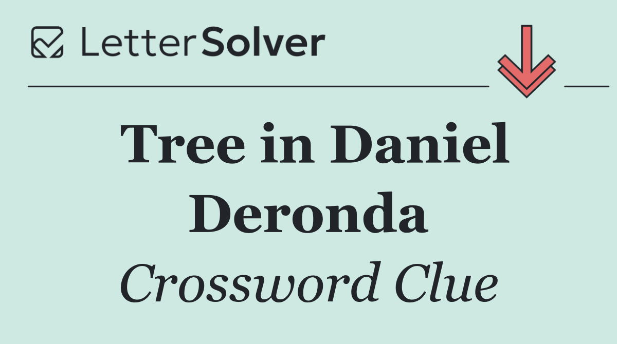 Tree in Daniel Deronda