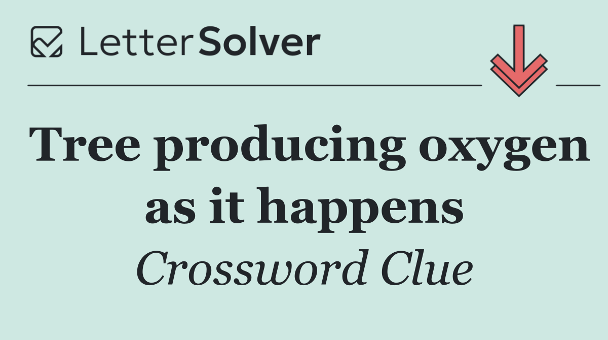 Tree producing oxygen as it happens