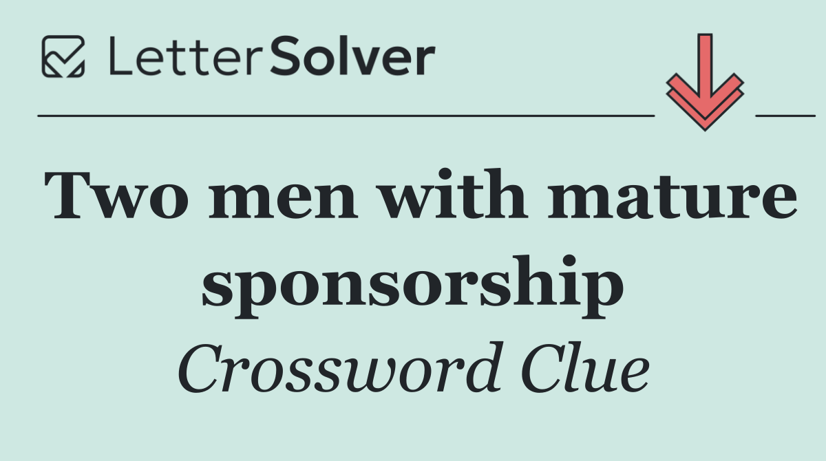 Two men with mature sponsorship