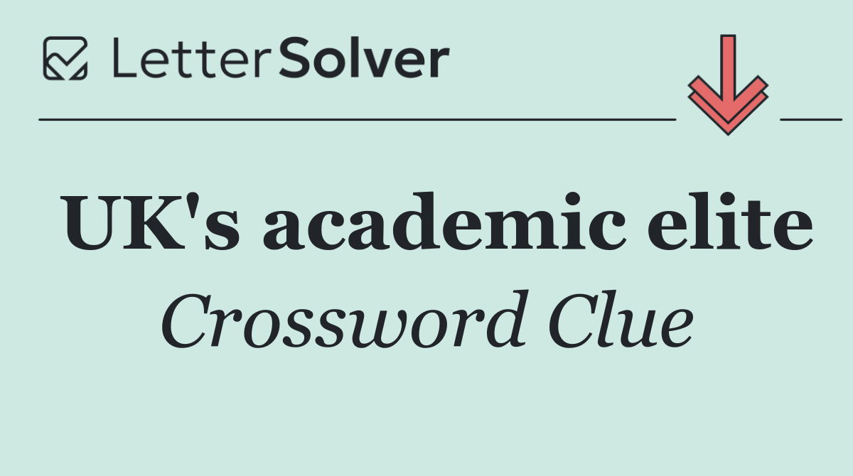 UK's academic elite