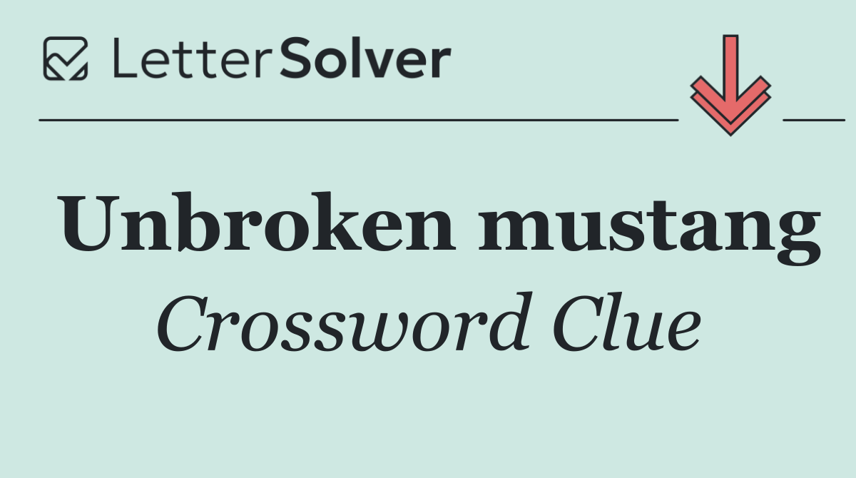 Unbroken mustang