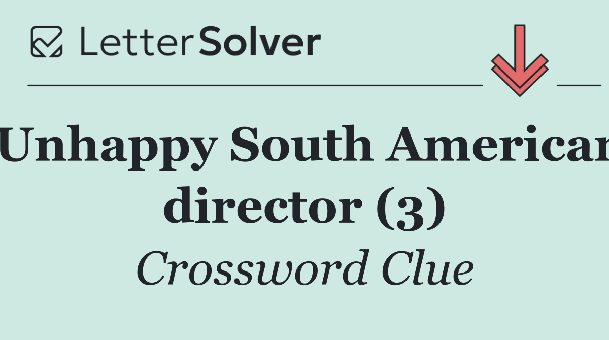 Unhappy South American director (3)