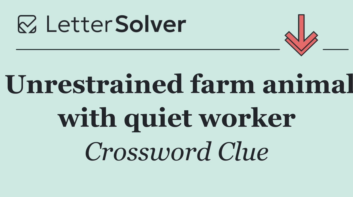 Unrestrained farm animal with quiet worker