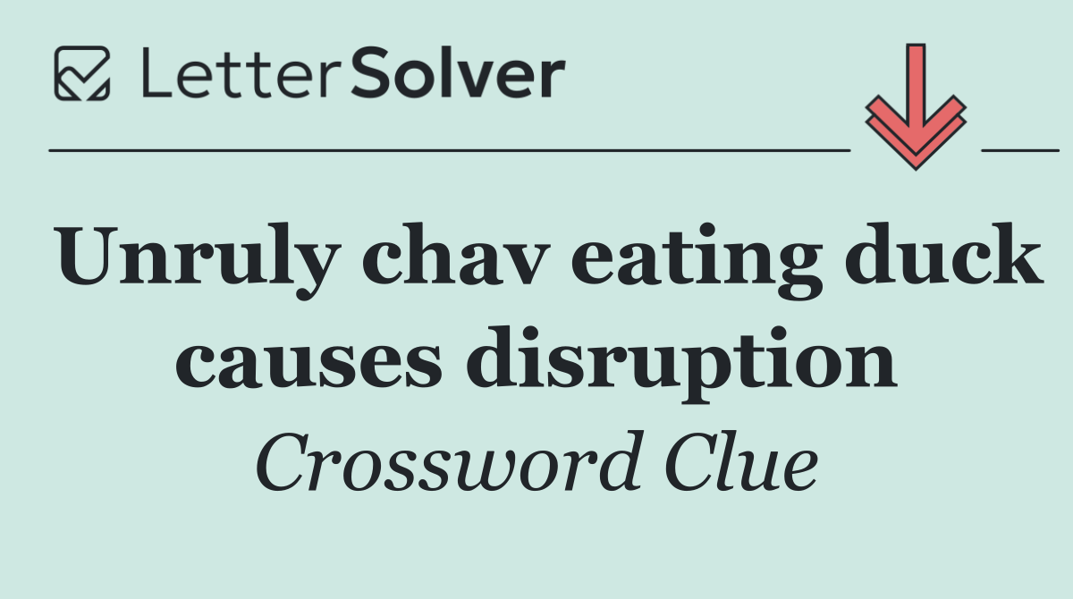 Unruly chav eating duck causes disruption