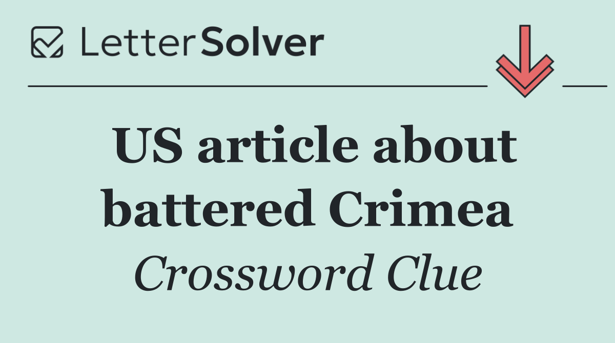 US article about battered Crimea