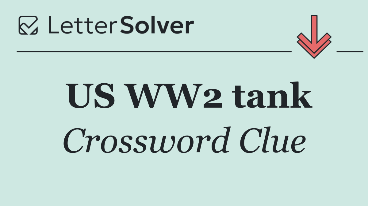 US WW2 tank