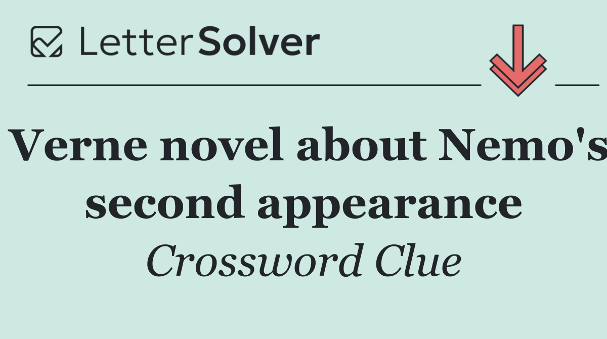 Verne novel about Nemo's second appearance