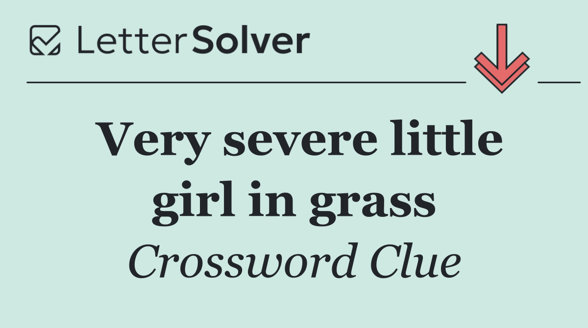 Very severe little girl in grass