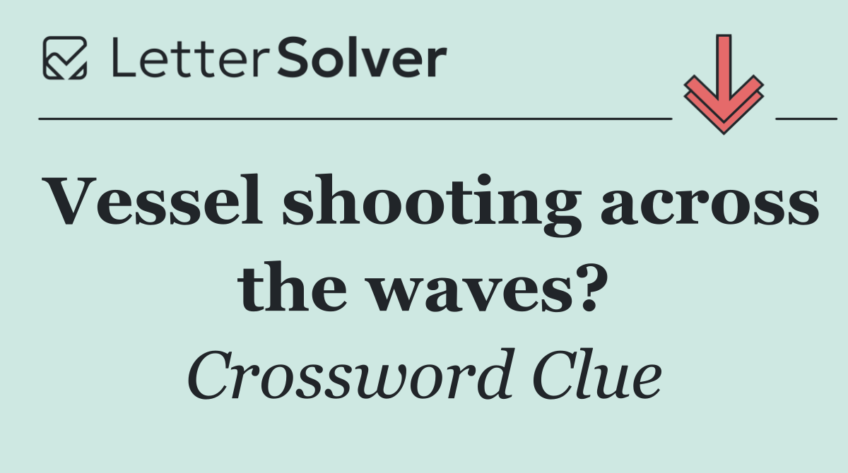 Vessel shooting across the waves?