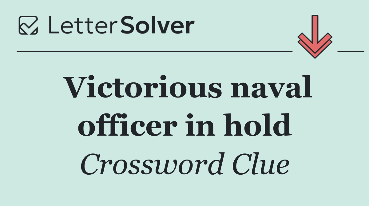 Victorious naval officer in hold