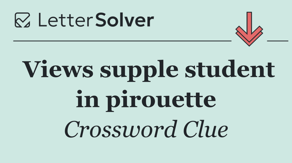 Views supple student in pirouette