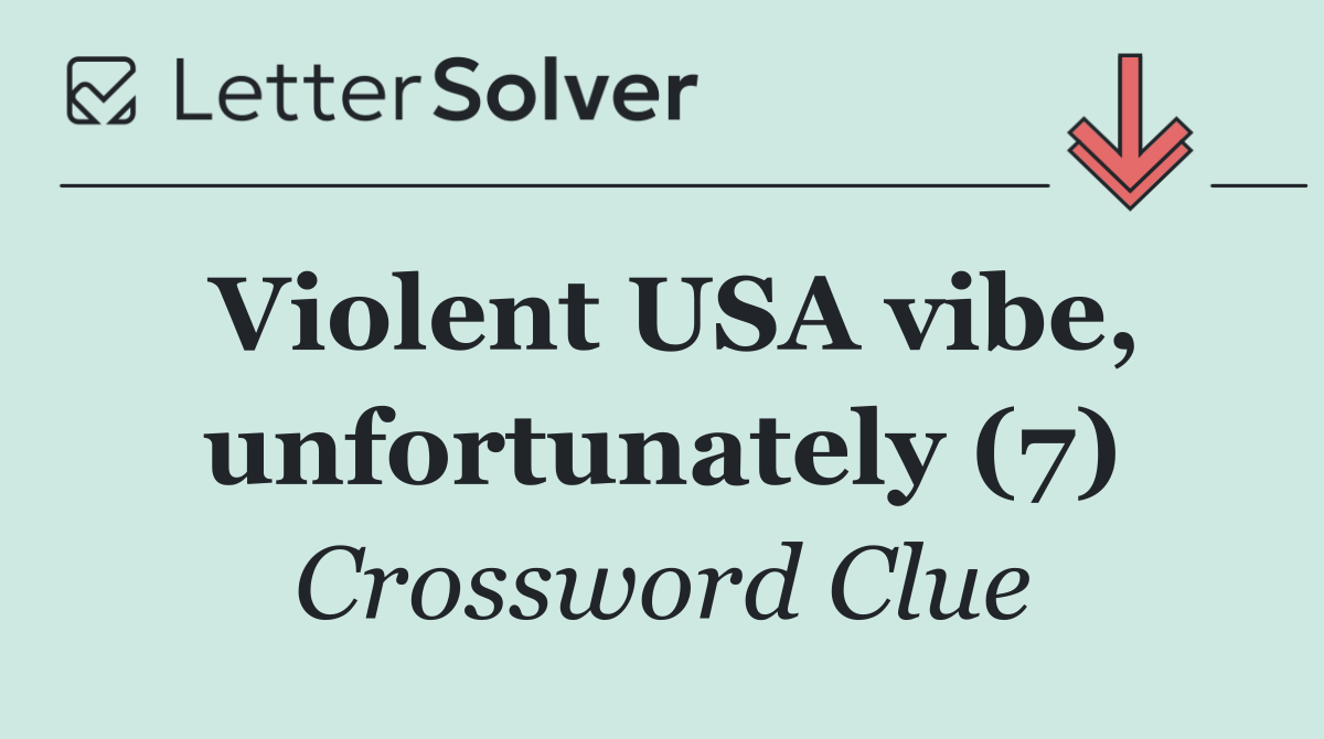 Violent USA vibe, unfortunately (7)