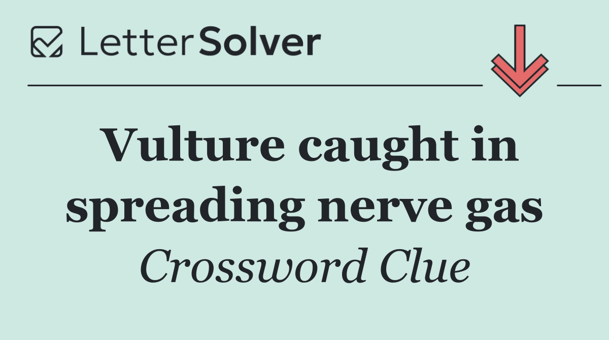 Vulture caught in spreading nerve gas