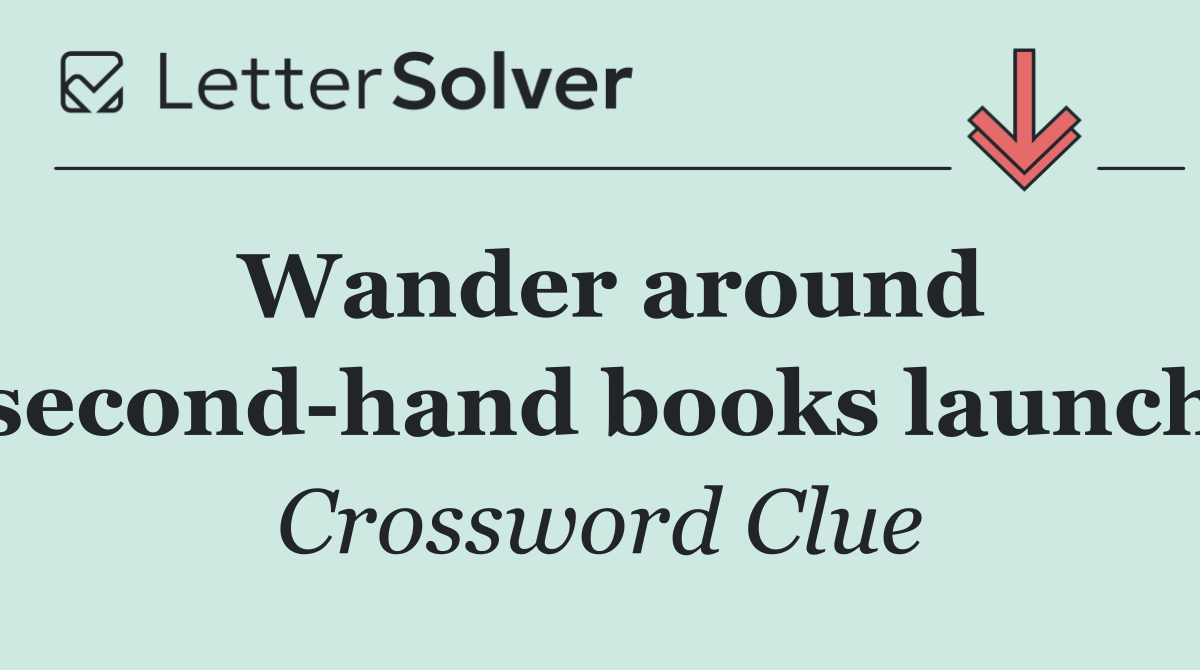 Wander around second hand books launch