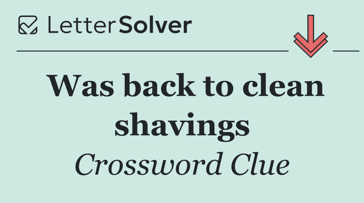 Was back to clean shavings