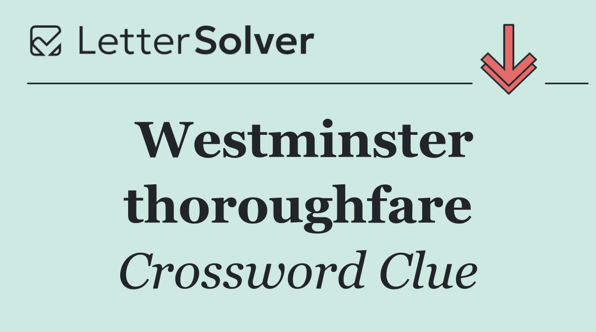 Westminster thoroughfare