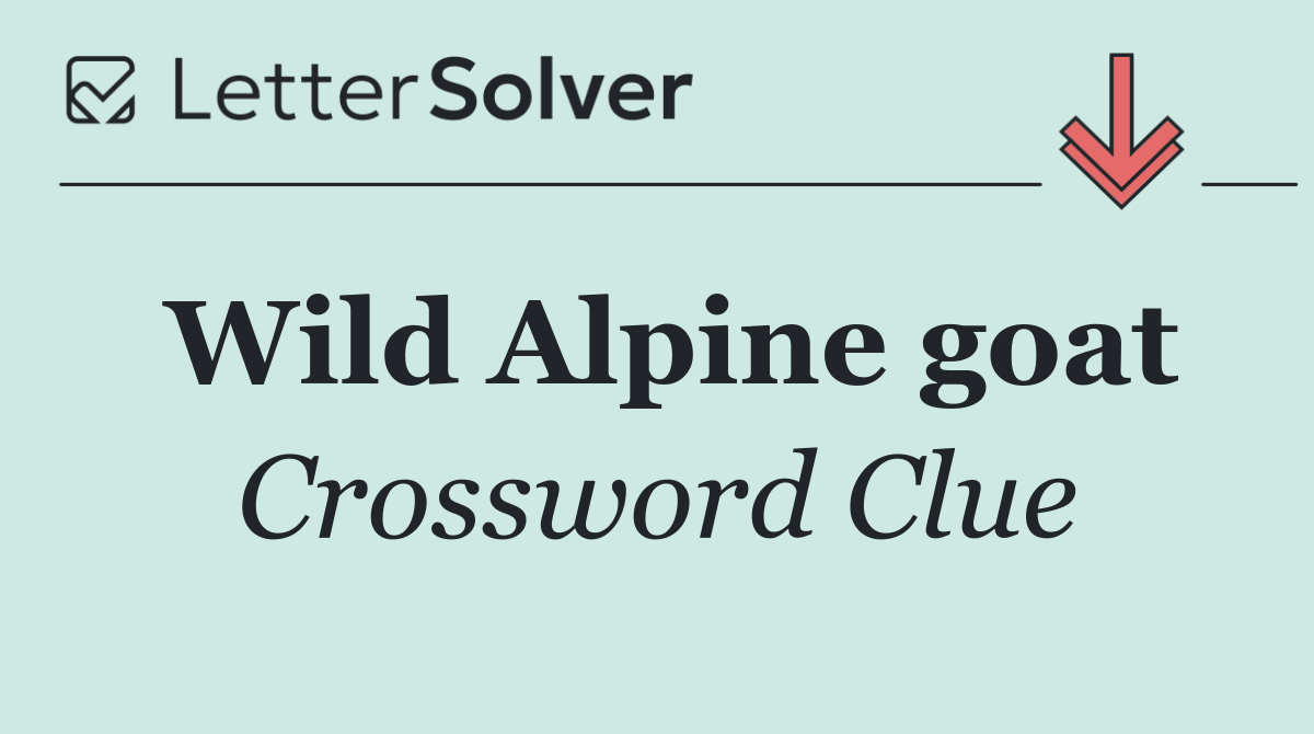 Wild Alpine goat
