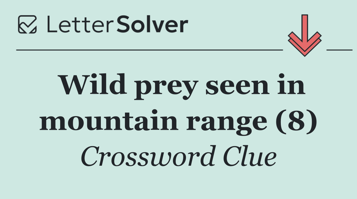 Wild prey seen in mountain range (8)