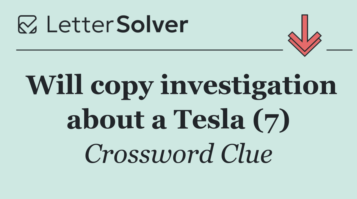 Will copy investigation about a Tesla (7)