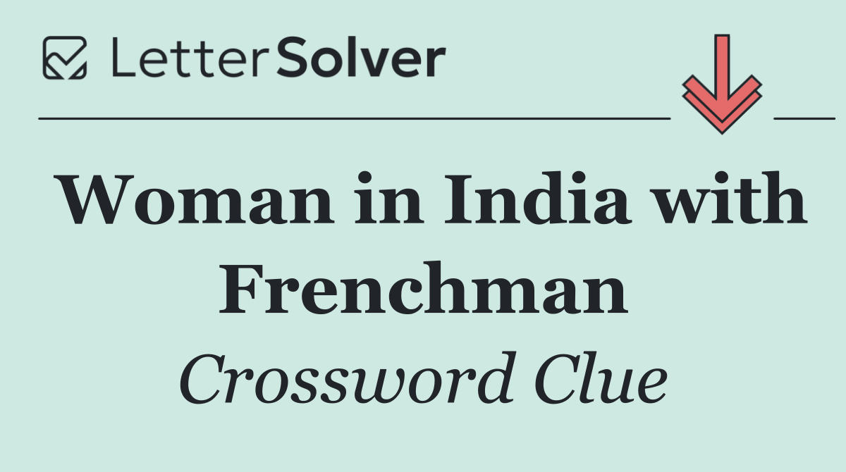 Woman in India with Frenchman