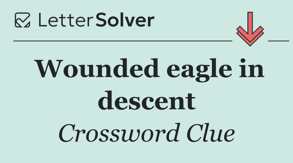 Wounded eagle in descent