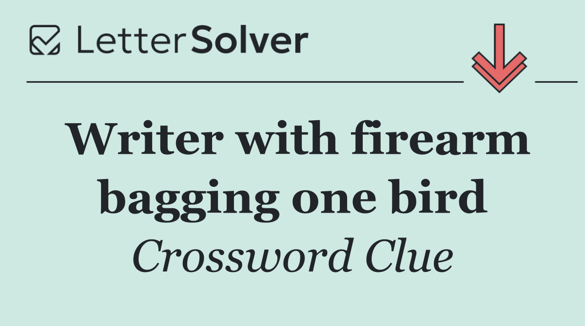 Writer with firearm bagging one bird