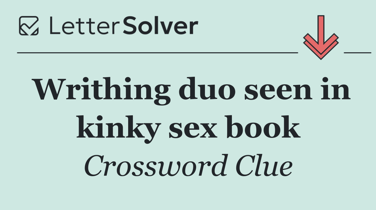 Writhing duo seen in kinky sex book