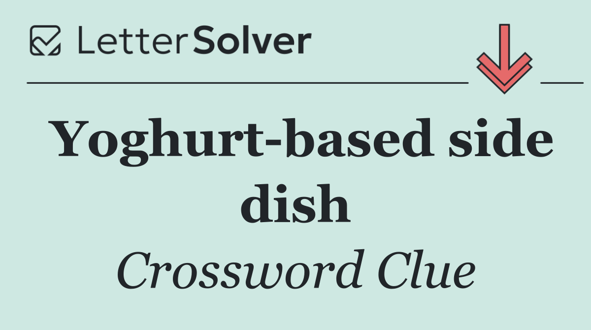 Yoghurt based side dish