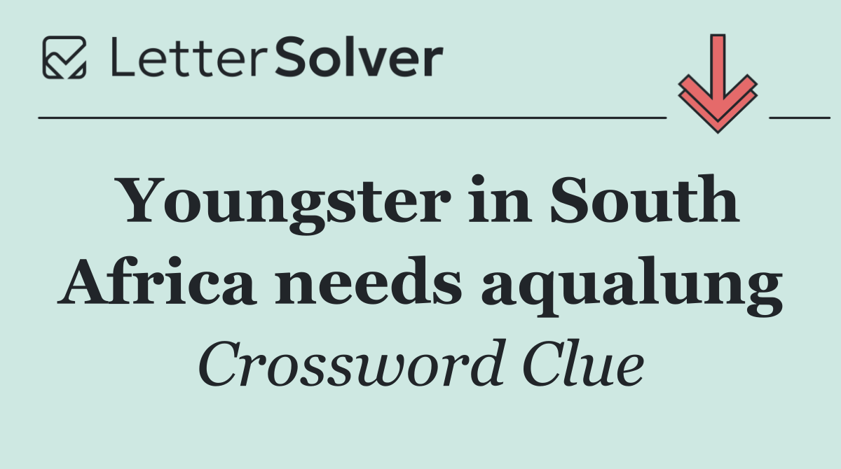 Youngster in South Africa needs aqualung