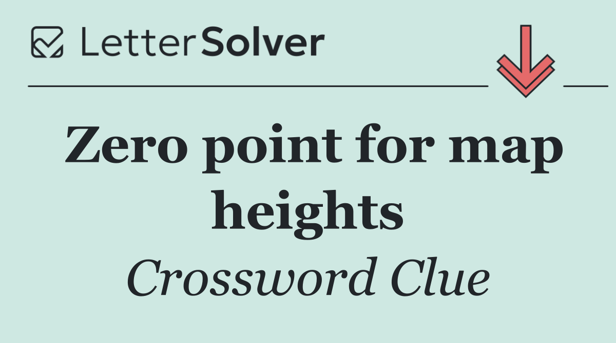 Zero point for map heights