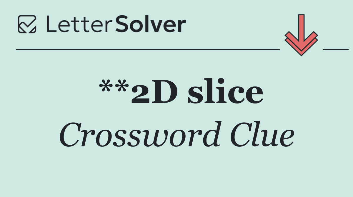 **2D slice