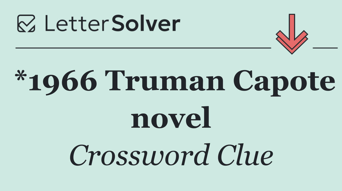 *1966 Truman Capote novel
